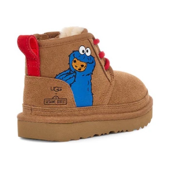 Brand New UGG Neumel II x Sesame Friends 'Chestnut' 1147232T Toddler’s Boots - Picture 12 of 14